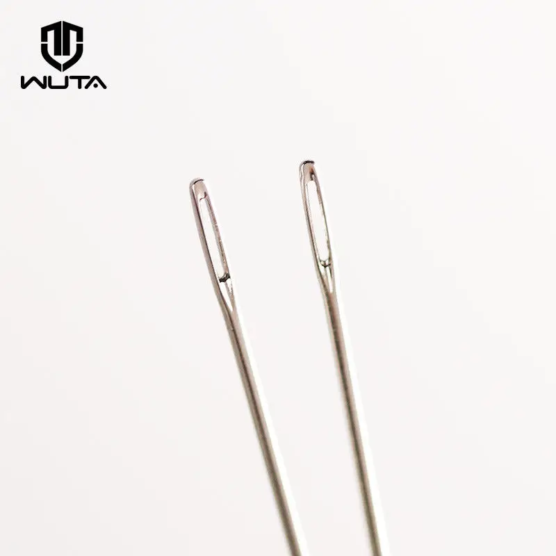 WUTA 24 Pcs Large Eye Blunt Stitching Needle Harness Round-pointed Needle Leather Hand Sewing Blunt Leathercraft Sewing Needle