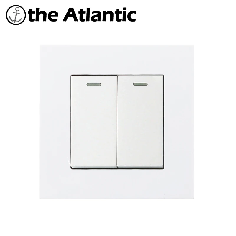 1 2 3 4 Gang Light Switch Rocker Switch Lamp Light Power Wall Switch white Plastic Panel 16A 110-250V