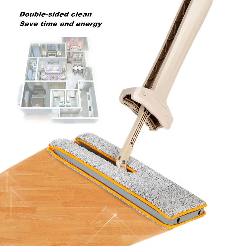 Switch Clean Double Sided Flat Magic Mop Telescopic Hand Push Sweepers Hard Floor Cleaner Lazy Vassoura Self-Wringing Ability