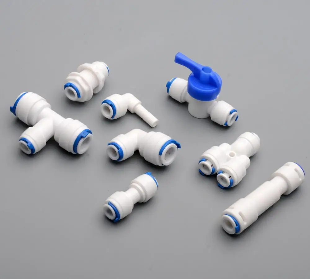 1/4 OD PE TUBE to tube Quick Connector Family drinking water RO filter reverse osmosis system