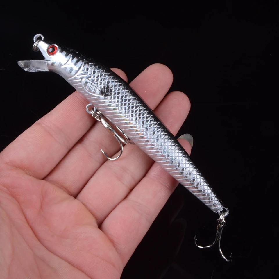 Hot Sale 11.5cm 12.8g Hard Minnow Fishing Lure Topwater Floating Wobblers Crankbait Bass Artificial Baits Pike Carp Lures Peche