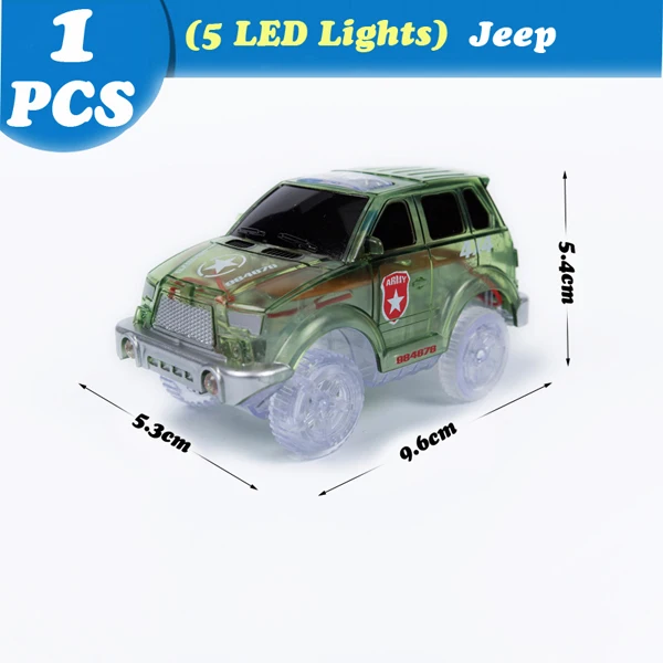 Magisches leuchtendes Rennstrecke-Auto, Spielzeugfahrzeug, LED-Licht, Elektronik, Auto, Gleise, Spielzeugteile, Auto für Kinder, Jungen, Mädchen, Geburtstagsgeschenk