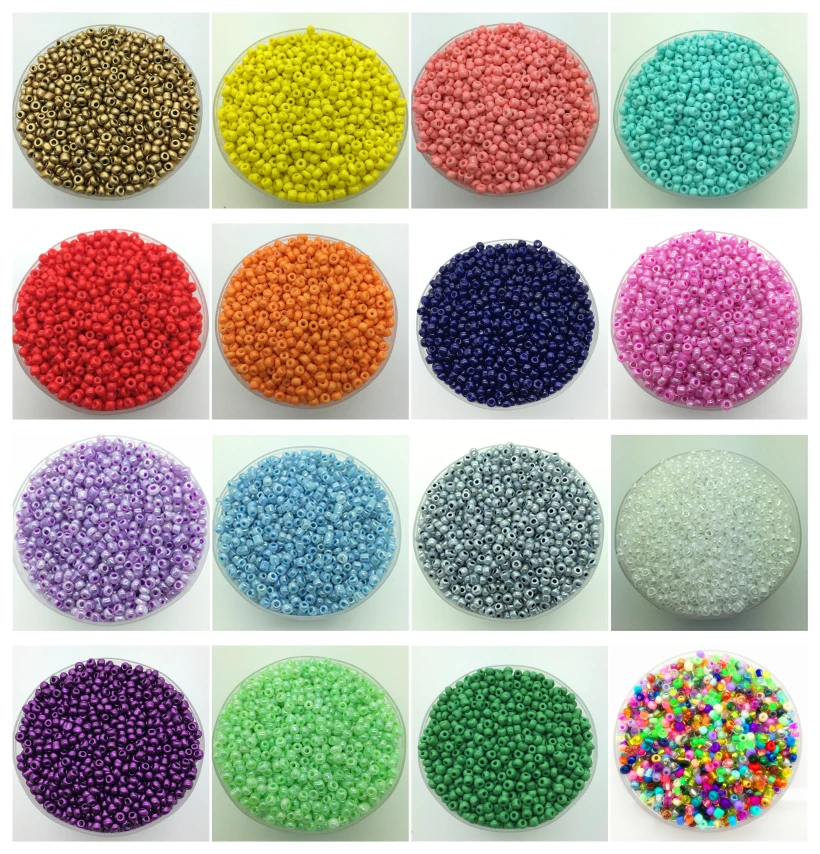 200pcs 3mm Solid Color Charm Czech Glass Seed Beads DIY Bracelet Necklace For Jewelry Making Crafts