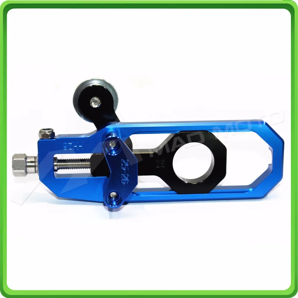 Aluminum motorcycle Chain Tensioner Adjuster with spool fit for YAMAHA R1 YZF R1 2015 2016 2017 YZF-R1 15 16 17 Blue & Black