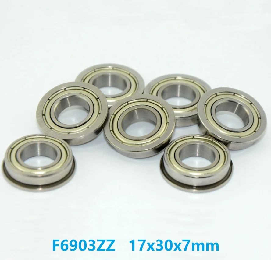 50pcs/lot F6903ZZ F6903Z F6903 ZZ Z 17x30x7 mm flange deep groove Ball Bearing flanged F 6903ZZ 17 30 7