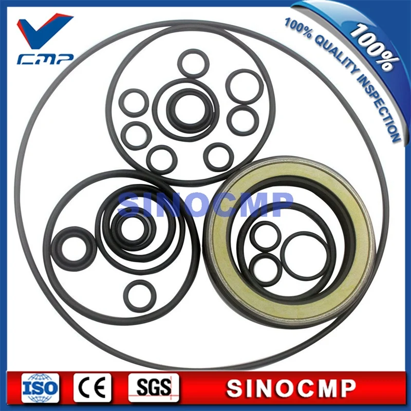 SK120-5 hydraulic pump service seal kit, repair seals for Kobelco excavator rubber oil seal  , 3 month warranty