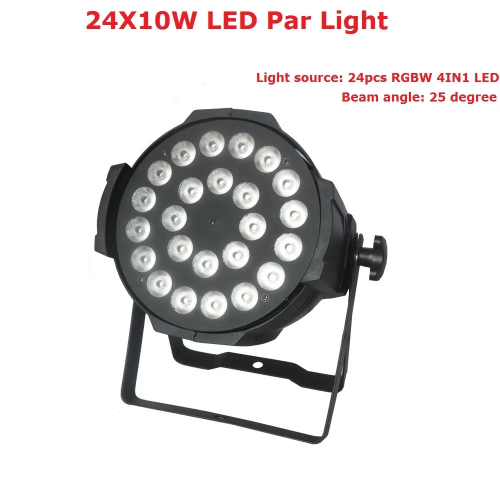 

2Pcs/Lot Free Shipping Led Par Lights 24X10W RGBW 4IN1 High Brightness LED Par Cans Strobe Effect DMX512 DJ Disco Equipments