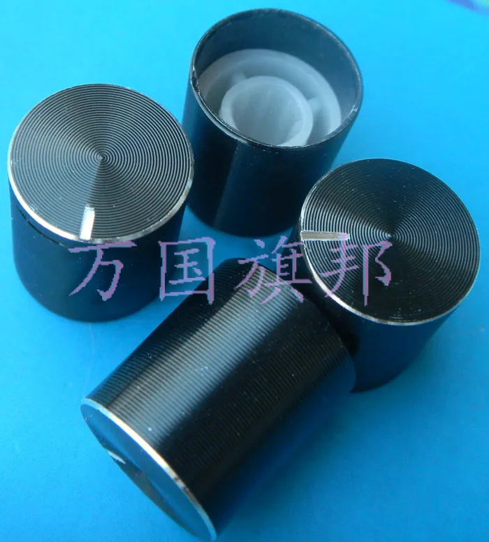 Free Delivery. Potentiometer knob Black color strip aluminum knob high 16 mm diameter 14 mm 14 * 16 mm