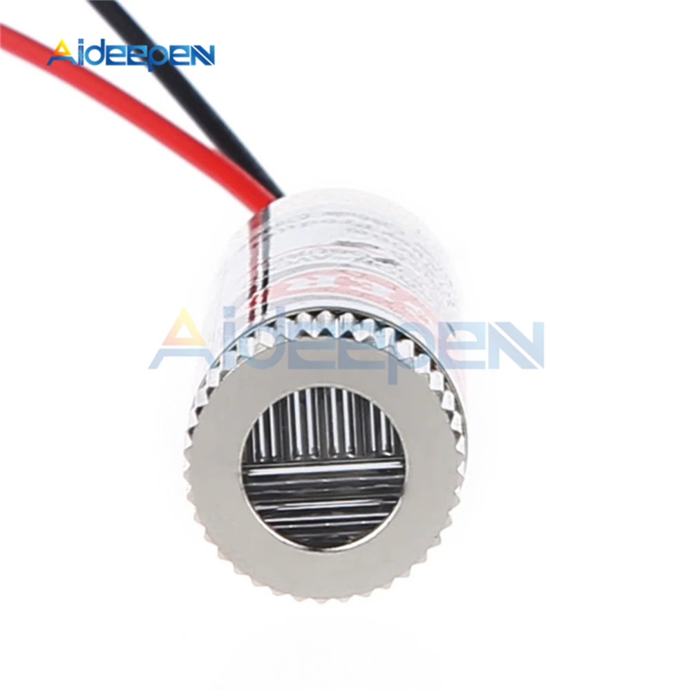 Verstelbare Beam 650nm 5mW Rode Lijn Laser Module Hoofd Glas Lens Focusable Industriële Klasse 3-5V