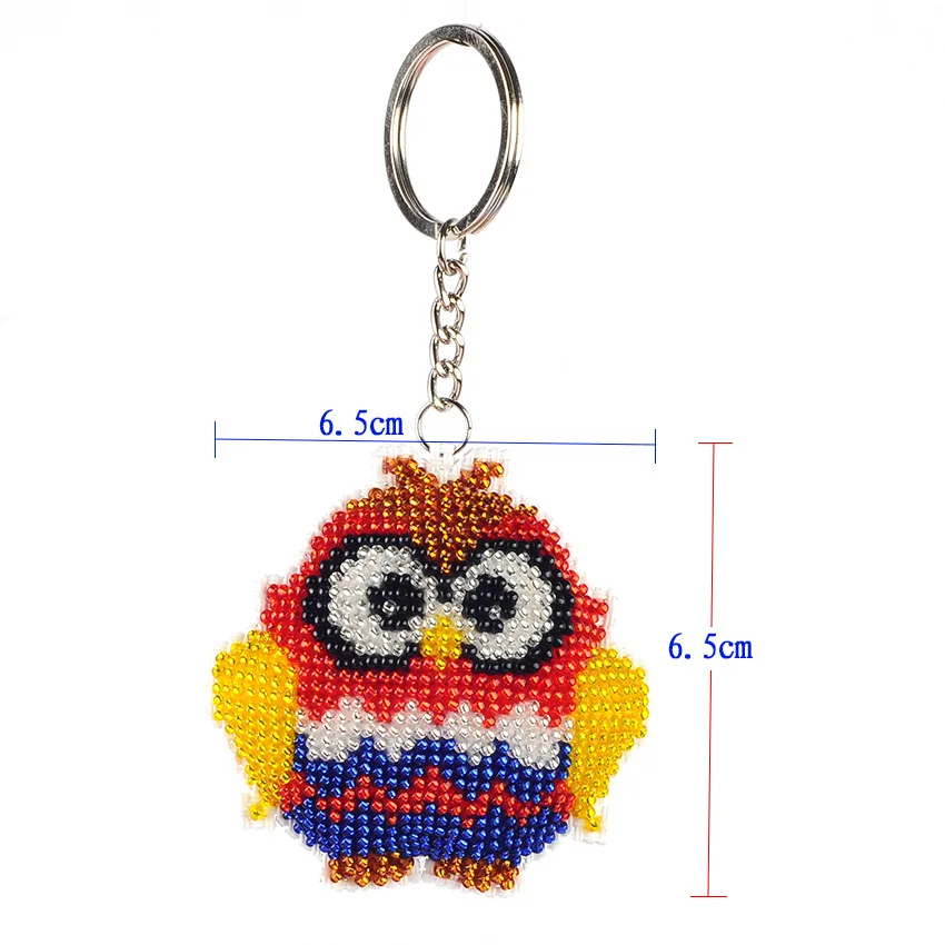 diy beads toys Owl handmade Embroidery cross-stitch little ornament with beaded bags key chain adult children gifts wholesale