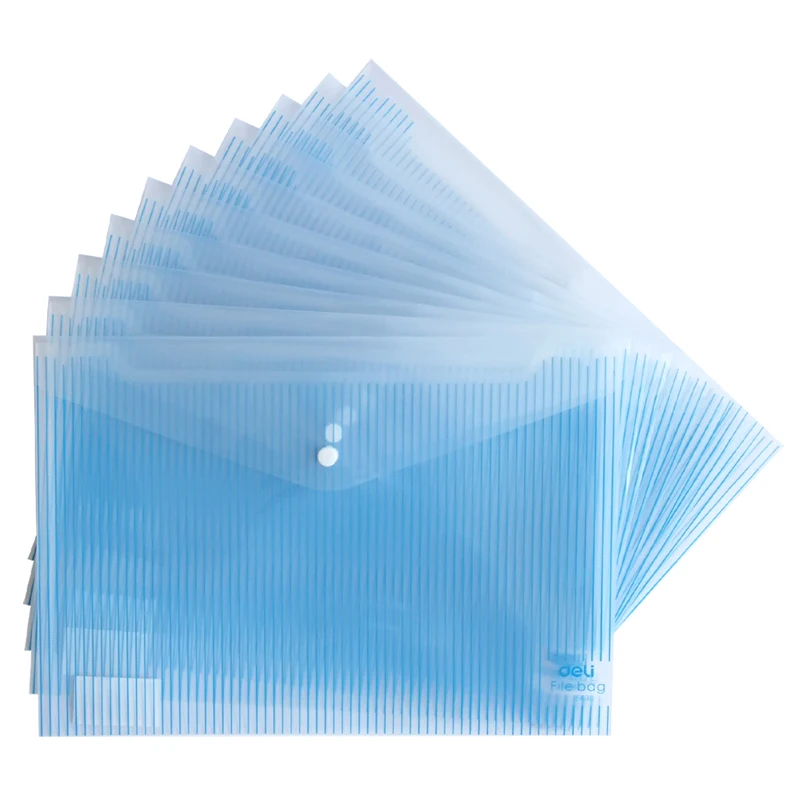 10 Pcs/Lot Duralbe Transparent Plastic File Folder for School Stationery & Office Supply