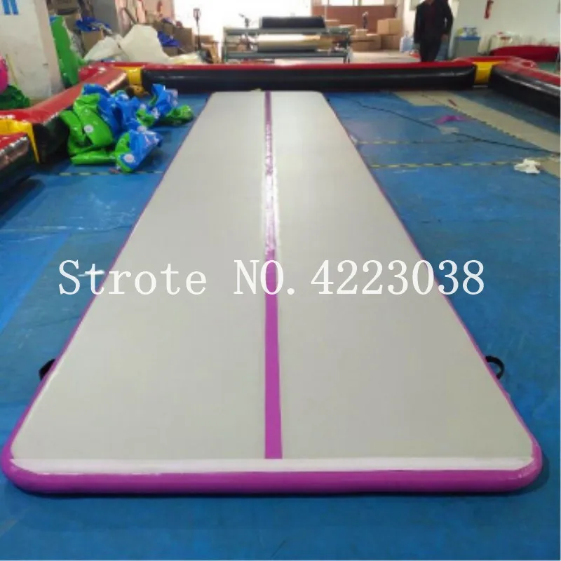 Spedizione gratuita 6x2x0.2m palestra gonfiabile Tumble Track Tumbling Mats ginnastica Air Track per palestra con LOGO