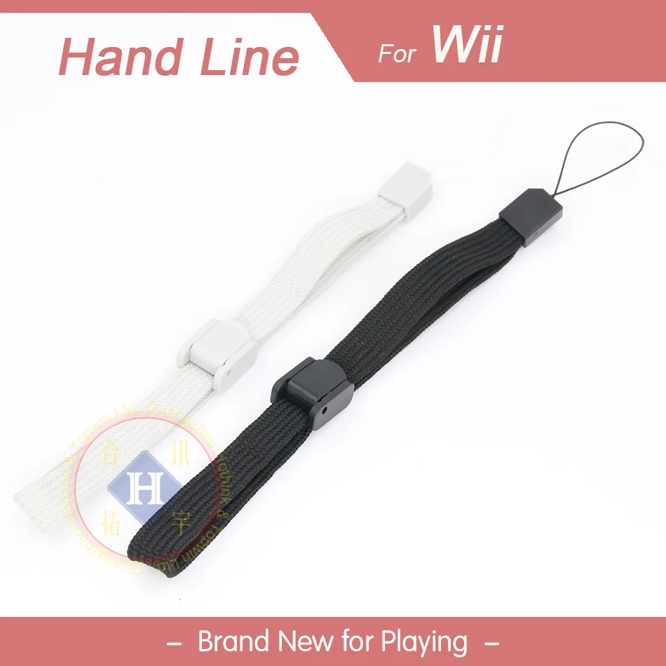 HOTHINK Black/Grey Wrist Strap Hand Strap Lanyard For Wii WiiU remote controller 2pcs/lot