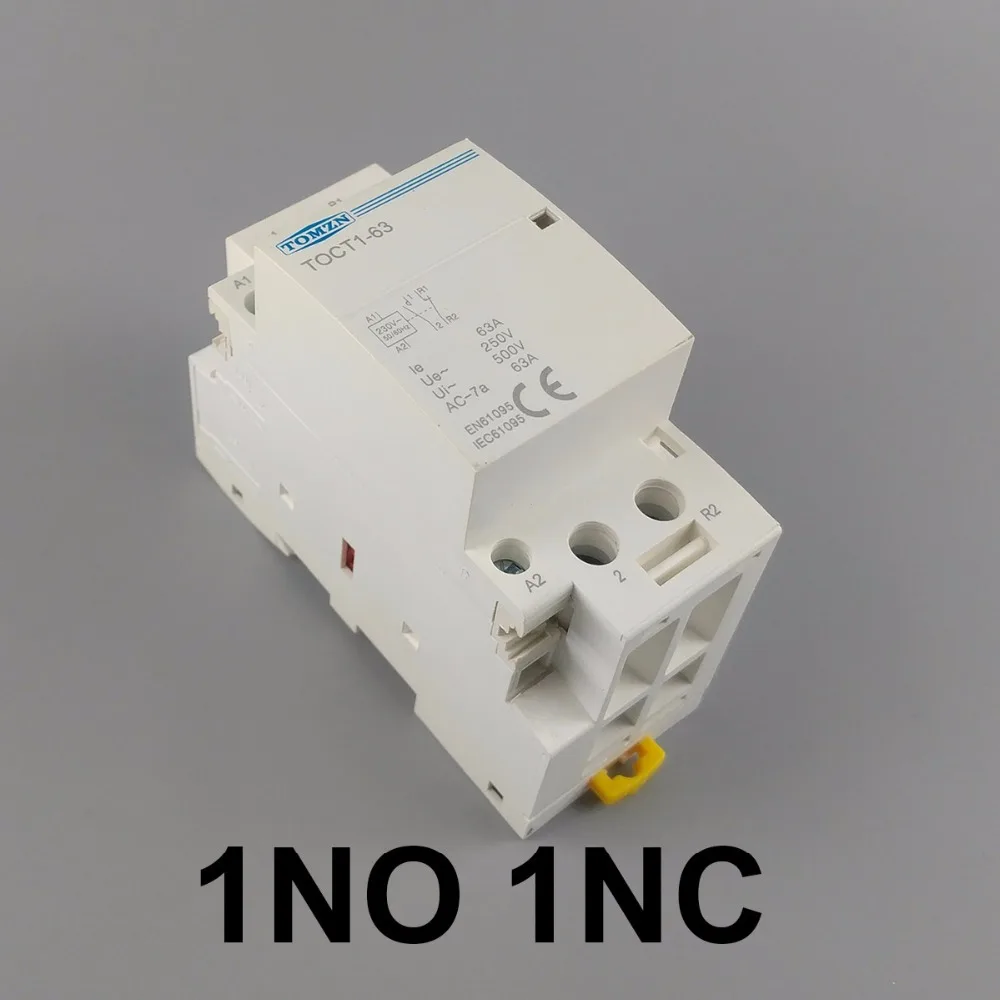 CT1 2P 63A 1NC 1NO 220V/230V 50/60HZ Din rail Household ac Modular contactor