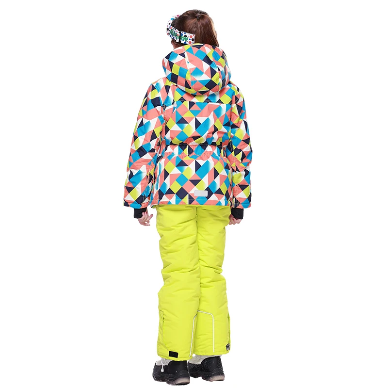 Detector Winter Girls Ski Sets Windproof Hooded Jackets Pants Tracksuits for Children Waterproof Sports Kids Clothing Sets