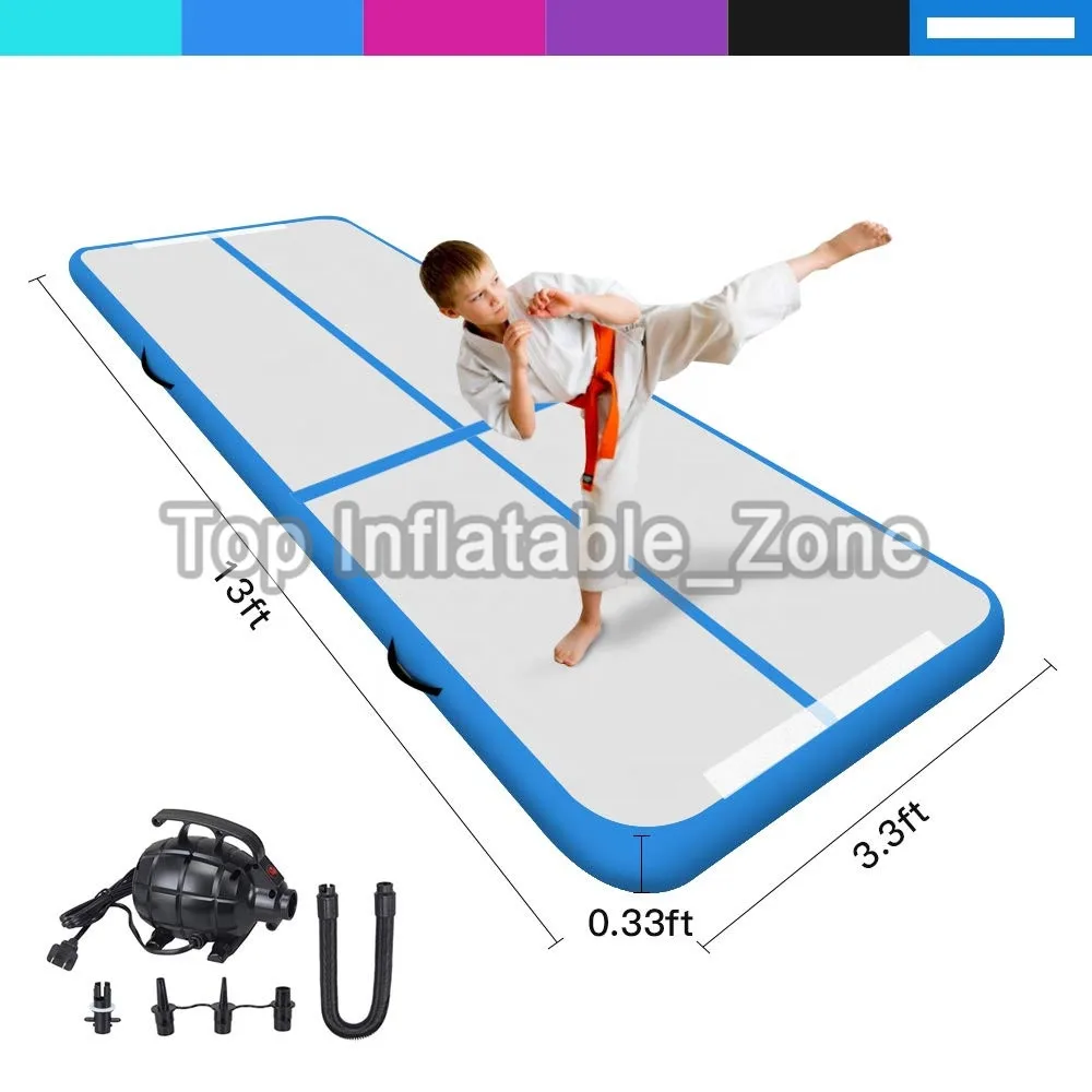 Blue Color Gymnastic Mat With Pump 3M Length 0.1M Thickness Yoga Gmy Mat DWF Air Floor/Tumbling Track With Low Price Bouncing