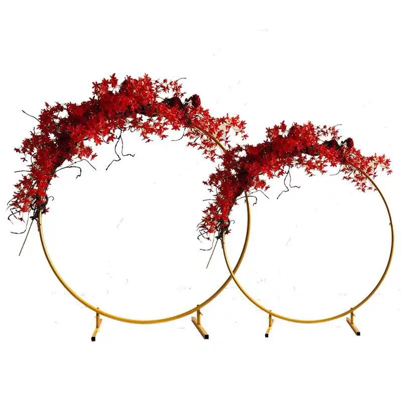 

Wedding Arch Round Wrought Iron Shelf Background Wall Balloon Bracket Flower Shelf DIY Plant Wall Wedding Party Supplies