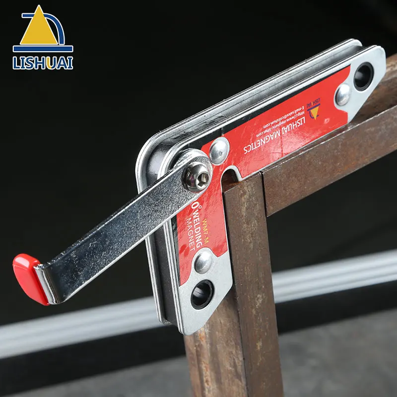 Lishuai New Item 2pcs/pack Neodymium Magnet Welding Clamp/Permanent NdFeB Welding Magnet with Handle