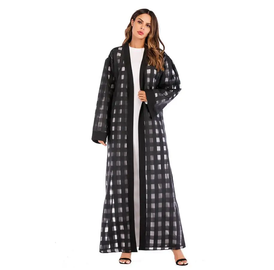 

Muslim Abaya long Sleeve Maxi Dress Cardigan Loose Kimono Long Robes Jubah Moroccan Middle East Arab Islamic a1050