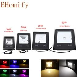 Led Flood Light 10W 20W 30W 50W IP65 Waterproof Led Spotlight Outdoor Lighting Led Floodlight RGB/Warm/ White For Garden Square