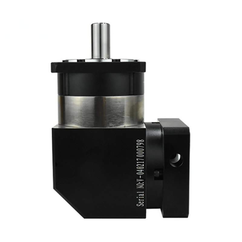 right angle 90 degree planetary gear reducer 10 arcmin Ratio 3:1 to 10:1 for NEMA23 stepper motor input shaft 1/4inch 6.35mm