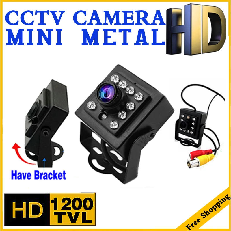 

Маленький стиль! Мини HD-камера ночного видения CMOS 1200TVL 10led HD CCTV мониторинг наблюдения металлический микро-кронштейн vidicon
