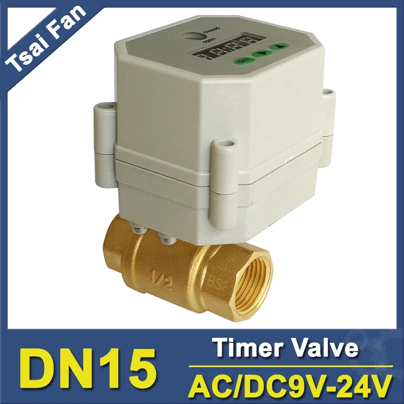 

1/2'' Timer Drain Valves 2 Way Brass DN15 Timer Clock On/Off Valves with BSP/NPT thread For auto animal feed/Irrigation