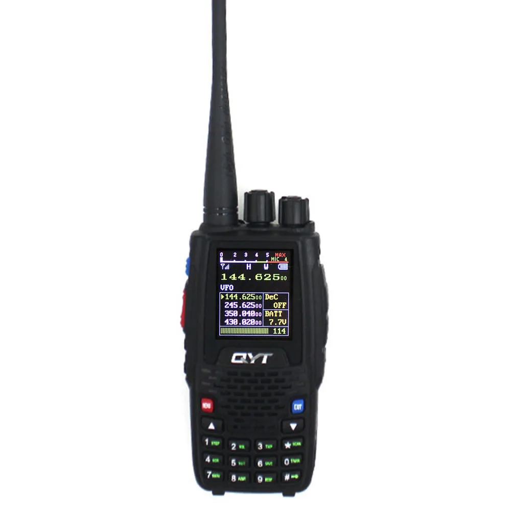 QYT Quad Band Handheld Two Way Radio KT-8R 4 Band Outdoor Intercom KT 8R UV 2 Way Radio KT8R Color Display 5W Walkie Talkie