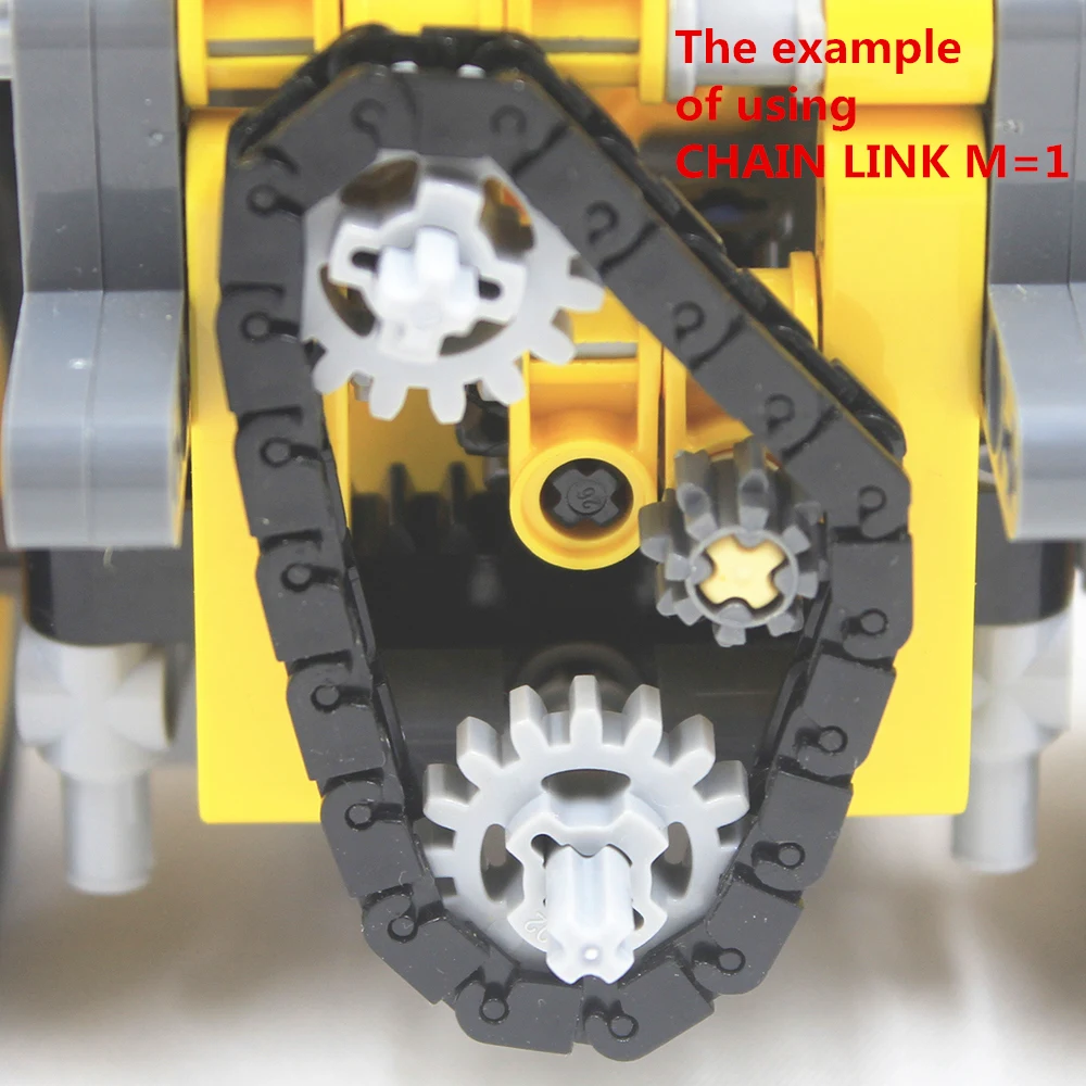 Self-Locking Bricks MOC Building Blocks Technical Parts 100pcs CHAIN LINK M=1 compatible with Lego 14696 for Kids Boys Toy