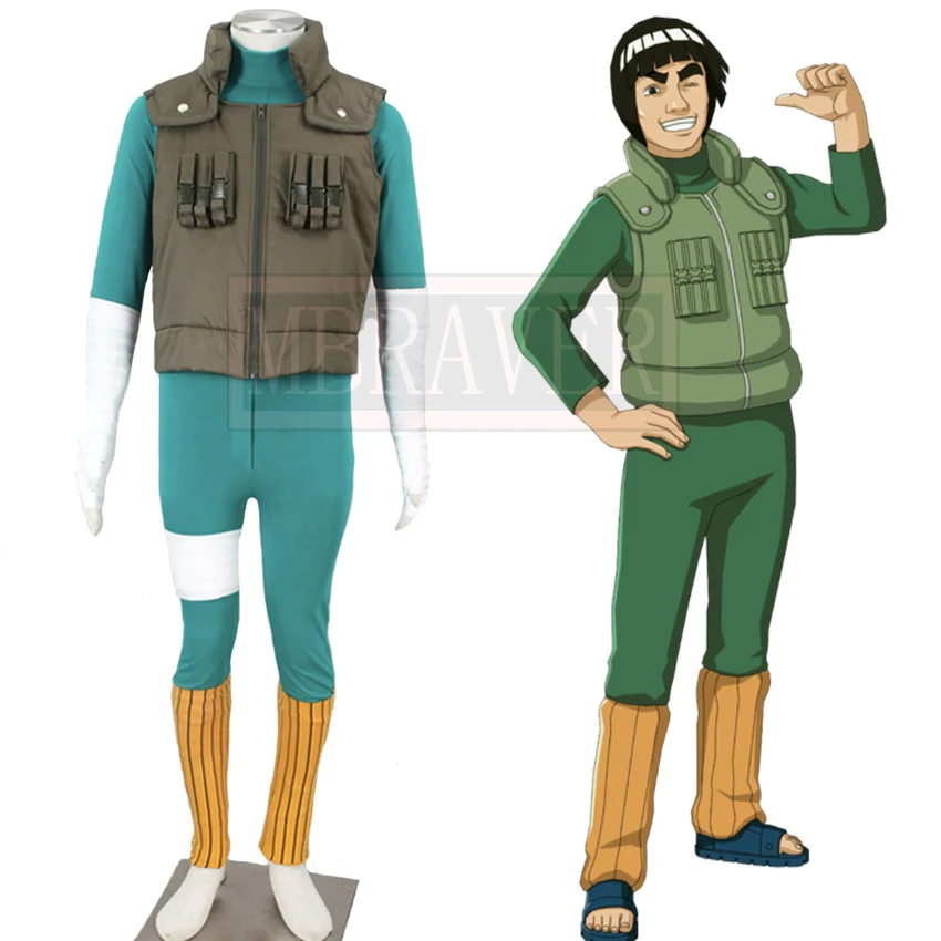 Maito Gai Might Guy Christmas Party Halloween Uniform Cosplay Costume Customize Any Size