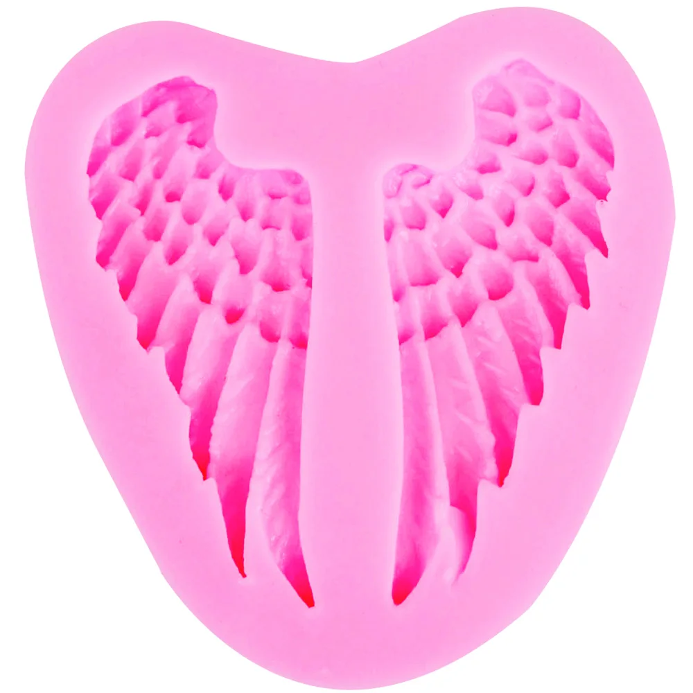 M090 Angel Wings Silicone Mold Chocolate Moulds Kitchen-Baking Resin SugarForm Home Decoration 3D DIY Clay Craft Wax Tools