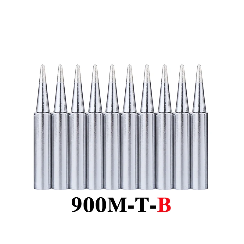 10 sztuk/zestaw bezołowiowa końcówka do spawania 900M-T-B wymiana końcówki lutownicze zestaw do Hakko 936 lutowane Rework Repair Tools