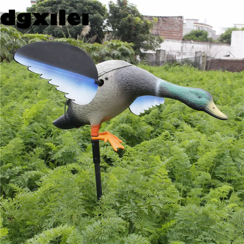 Xilei Wholesale Outdoor Hunting Plastic Duck Decoy 6V 12V Plastic Plastic Decoy Duck With Magnet Spinning Wings