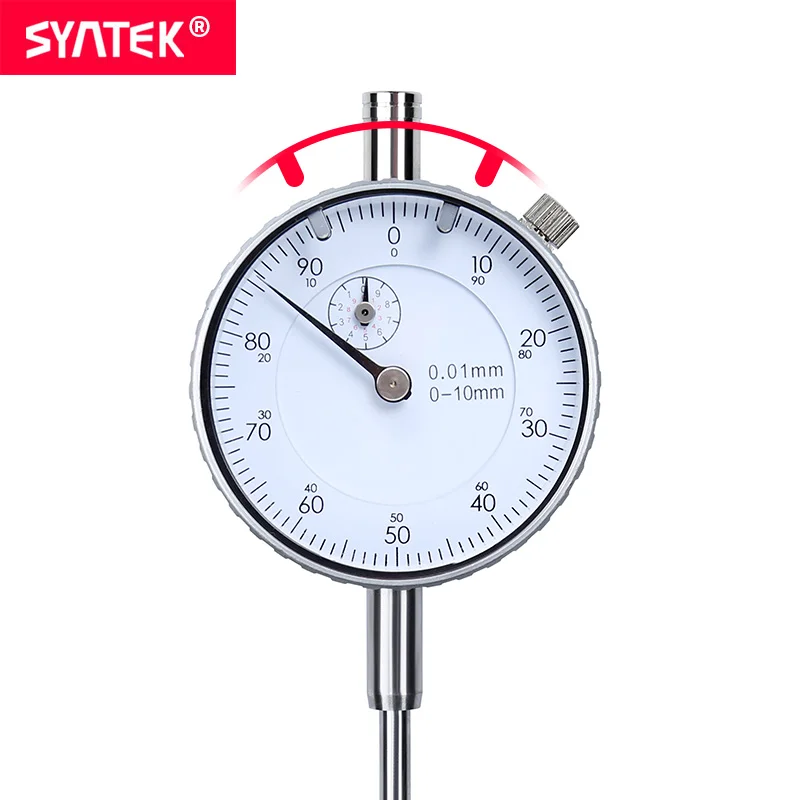 Syntek 5mm 10mm 30mm 50mm Industry Quality Dial Indicator Measuring Tool Metric Dial Test Indicator 0.01mm Dial Gauge CE SGS