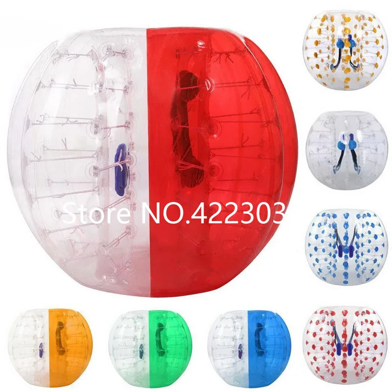 จัดส่งฟรี 1.5m PVC Inflatable Bubble ลูกฟุตบอลลูกกันชน Zorb Ball Loopy Ball ฟุตบอล Bubble ถูกกว่าราคา