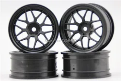 4 sztuk 1/10 Touring & Drift 15% wzmocnione koło z nylonu obręczy I7YNK (czarny) 3mm przesunięcie pasuje do 1:10 Touring & Drift Car 1/10 Rim