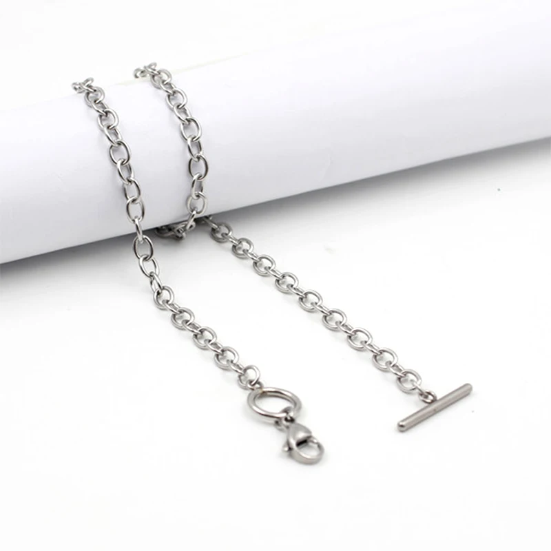 Panpan 316L Stainless steel 5 colors 5.5mm width toggle chain 5 colors (only chain no locket)