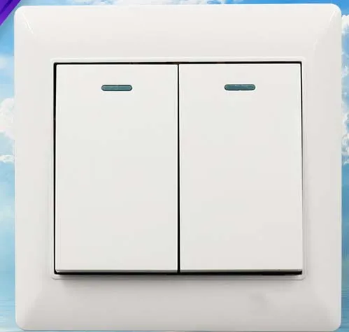 Universal 2key Power lámpara de pared bombilla Placa de luz para panel de botón interruptor + tornillos nuevo