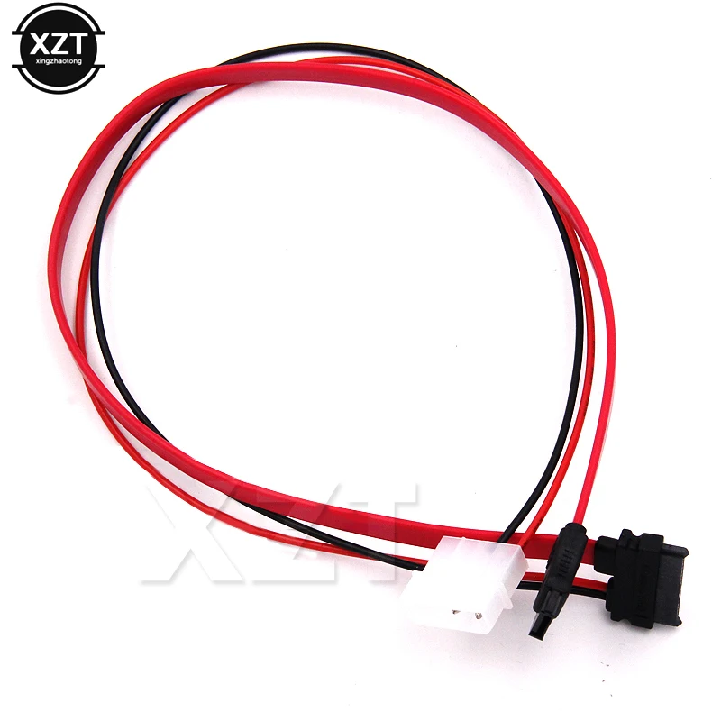 Cable de datos 1 piezas SATA 7 + 6 13 pin Slimline Cable Molex Slim SATA 7pin Molex 4pin cable de alimentación cable de disco duro de alta calidad
