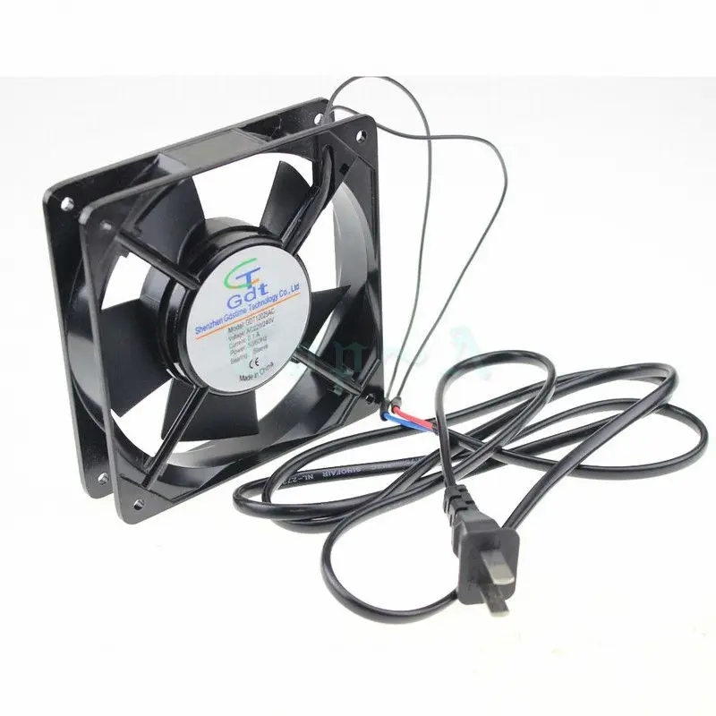 Gdstime 2 pcs/lot 220V 240V 0.1A 12025 12cm 120mm AC Industrial Cooling Fan 120mm x 120mm x 25mm