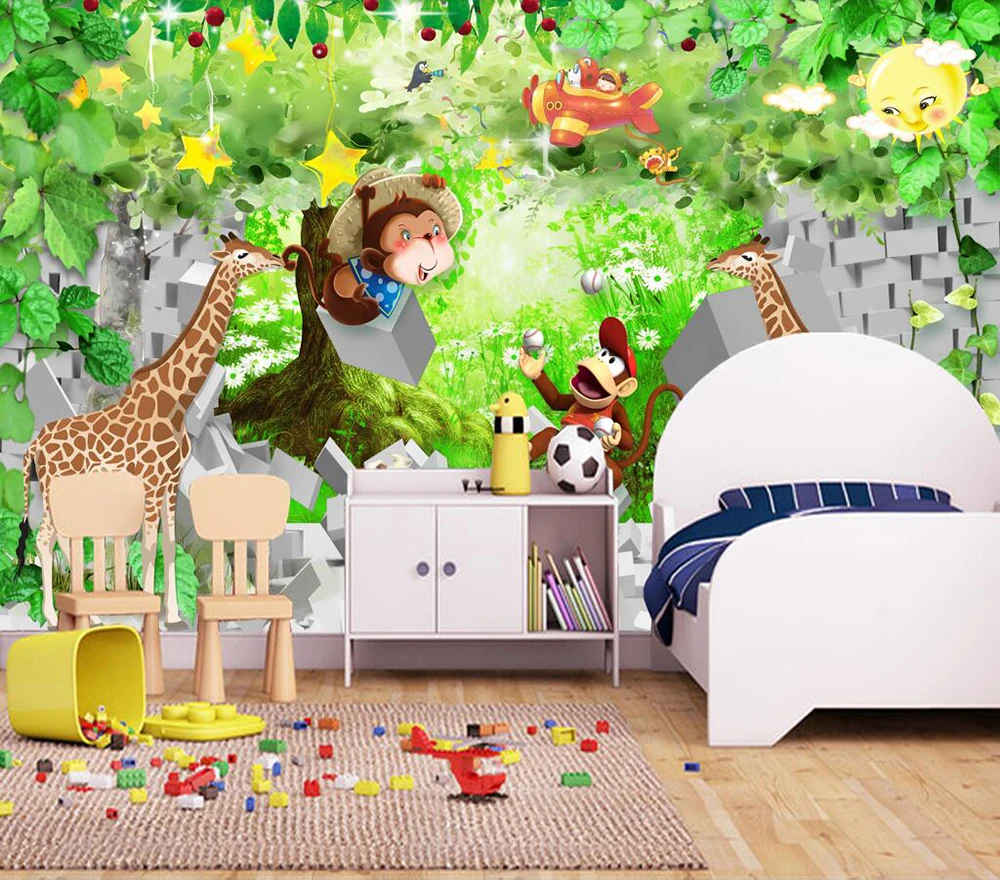 Custom wallpaper Forest kingdom animal kingdom animal kingdom background wall