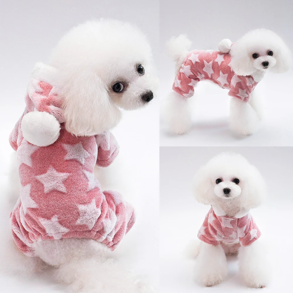 Cute Dog Clothes Jumpsuit Warm Winter Puppy Cat Coat Costume Pet Clothing Outfit For Small Medium Dogs Cats Chihuahua Yorkshire