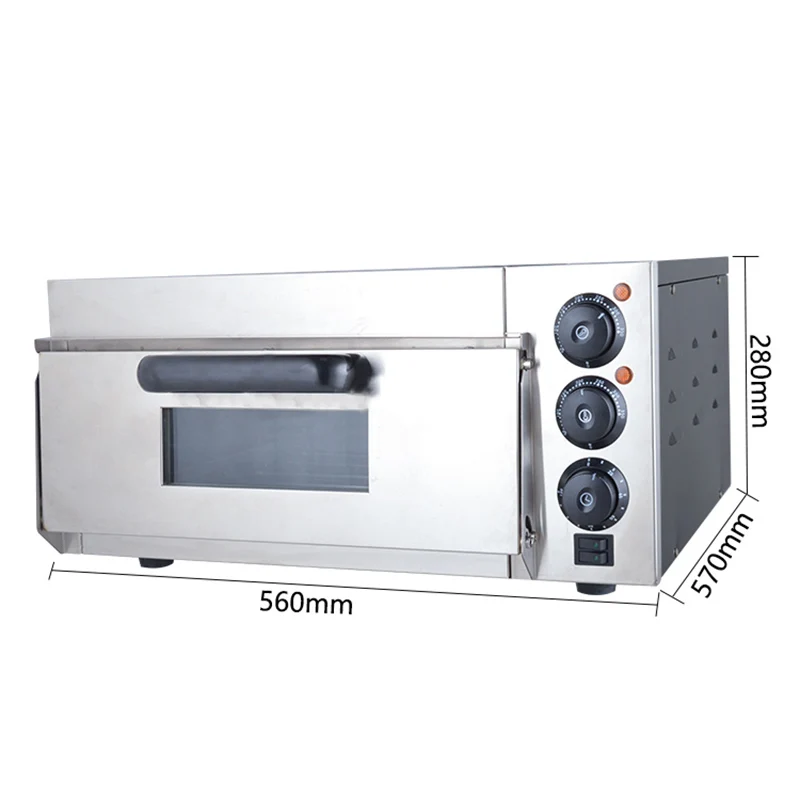 فرن البيتزا الكهربائية كعكة الدجاج المحمص طباخ البيتزا/فرن الطلاء الكهربائي طبقة واحدة الخبز آلة خبز البيتزا
