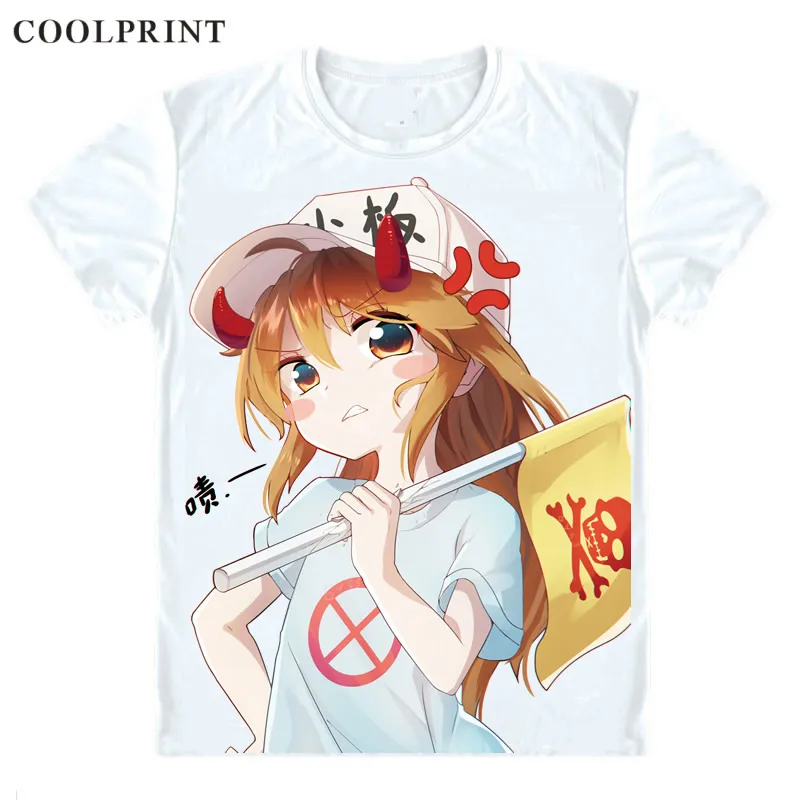 

COOLPRINT Cells at Work! Hataraku Saibo T-Shirts Short Sleeve Shirts Japanese Lolita THE PLATELETS CUTE Kesshoban Cosplay Shirt