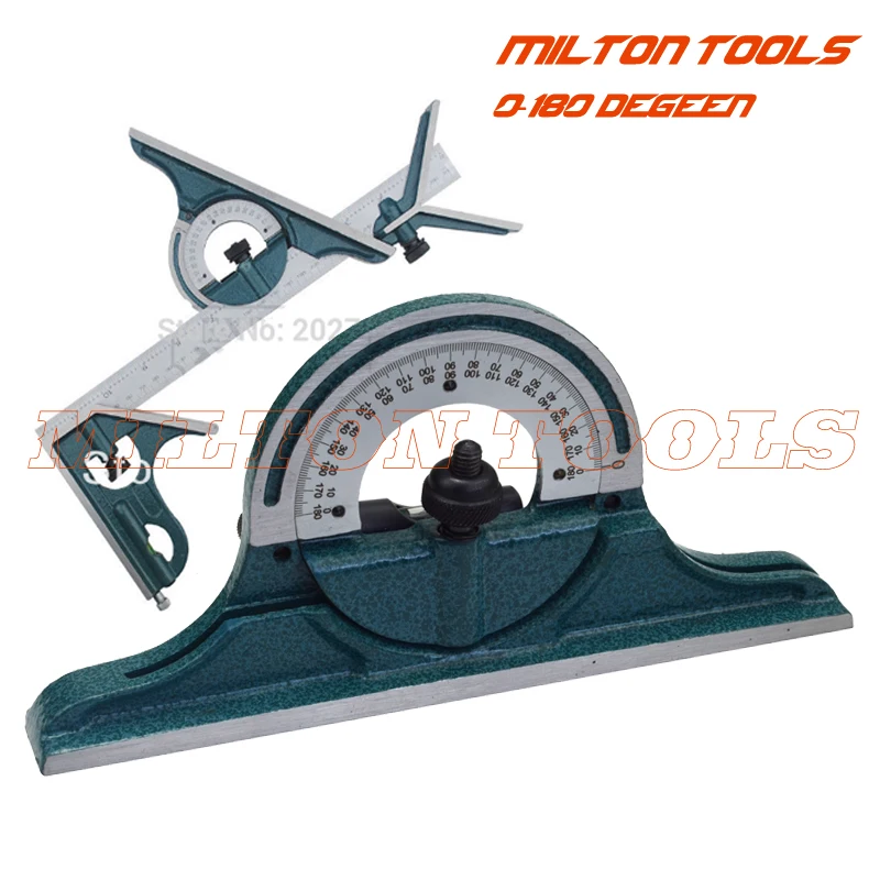 0-180 degree Universal level protractor Combination Square Set esquadro Right Angle  Ruler Set Measuring Tools