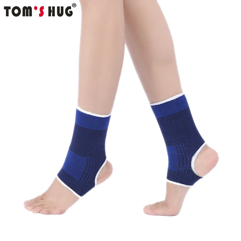 Tom\'s Hug Brand Ankle Support Brace Warm 1 Pcs Sport Outdoor Bicycle Gym Anti Sprained Ankles Protect Nursing Care Blue