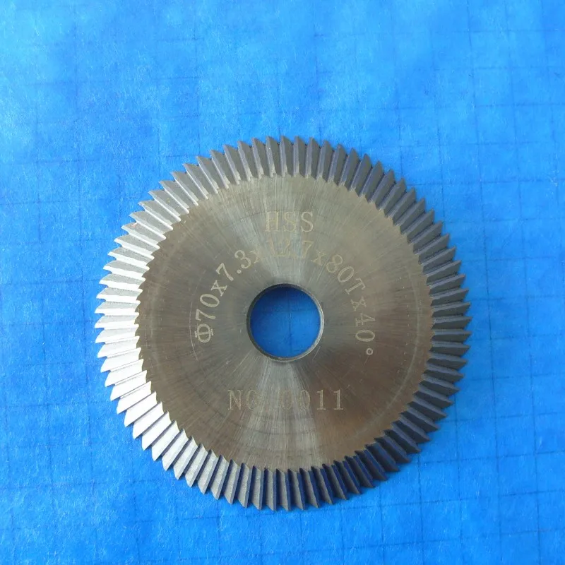 Original Raise 0011#High Speed Steel Double-sided Angle Milling Cutter 70*7.3*12.7*100T*40 for key machine 201ABCD,100,219ETC