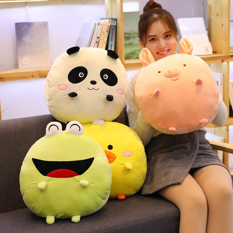 

Stuffed Plush Toy Cartoon Hand Warm Pillow Cushion Soft Pig Duck Panda Frog Doll Toy For Girl Children Birthday Chrictmas Gift