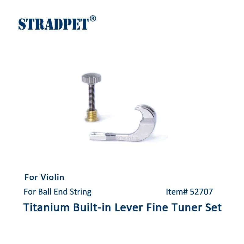 STRADPET Built-in Titanium Lever Fine Tuner Set for Violin (one tuner with its screws), Violin Accessories