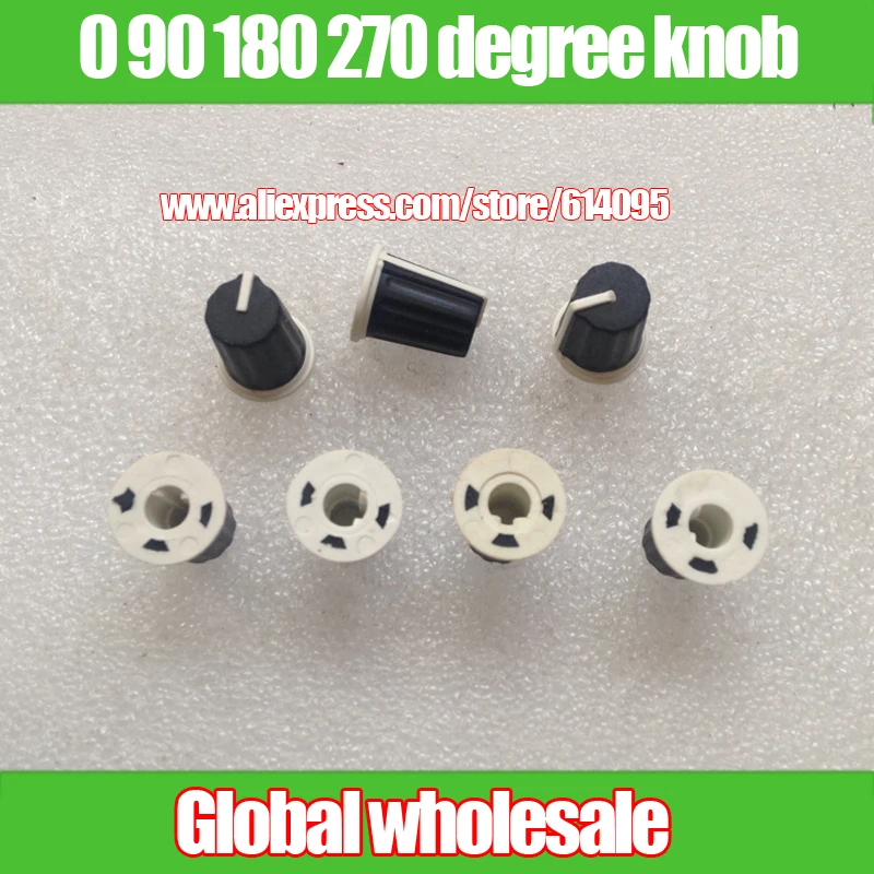 

8pcs 0 degree 90 degree 180 degree 270 degree potentiometer knob cap / rubber half Axle D axis knob cap soft knob cap / audio vo